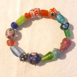 Multicolor Stretch Bead Bracelet